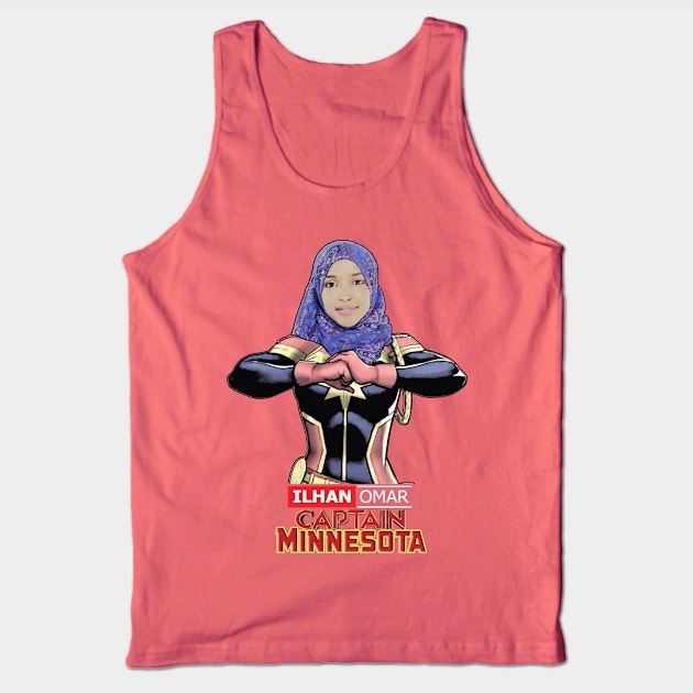 Ilhan Omar Captain Minnesota Tank Top by iQdesign